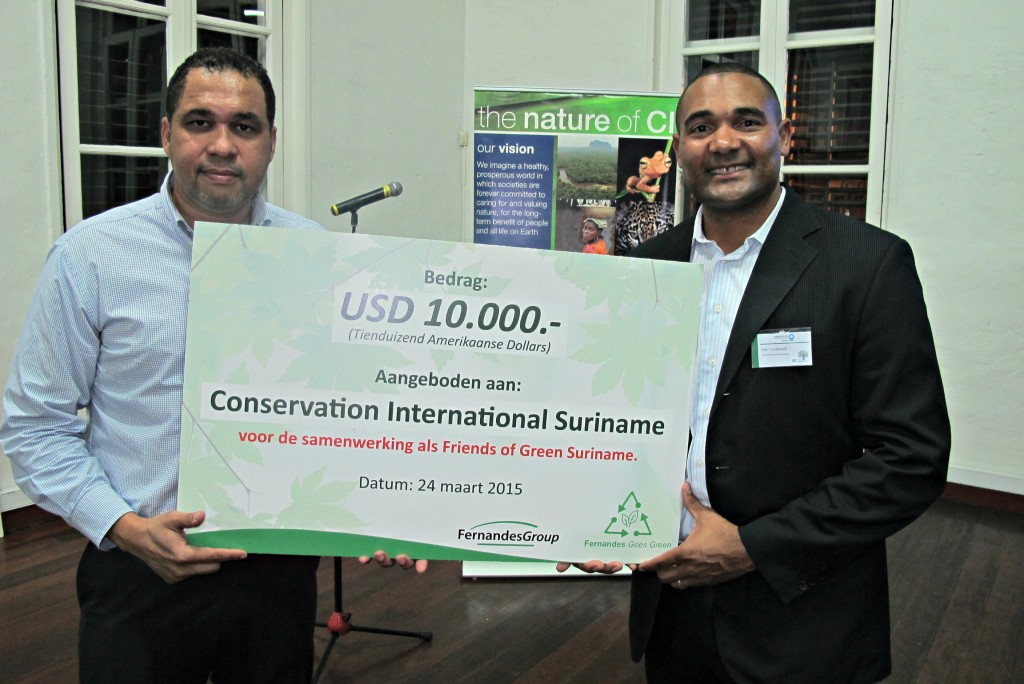 Conservation International Suriname cheque