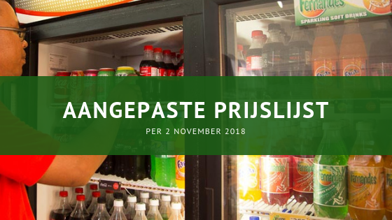 Fernandes Bottling Company prijsaanpassing 2 november